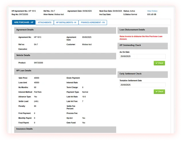 Job Card Interface