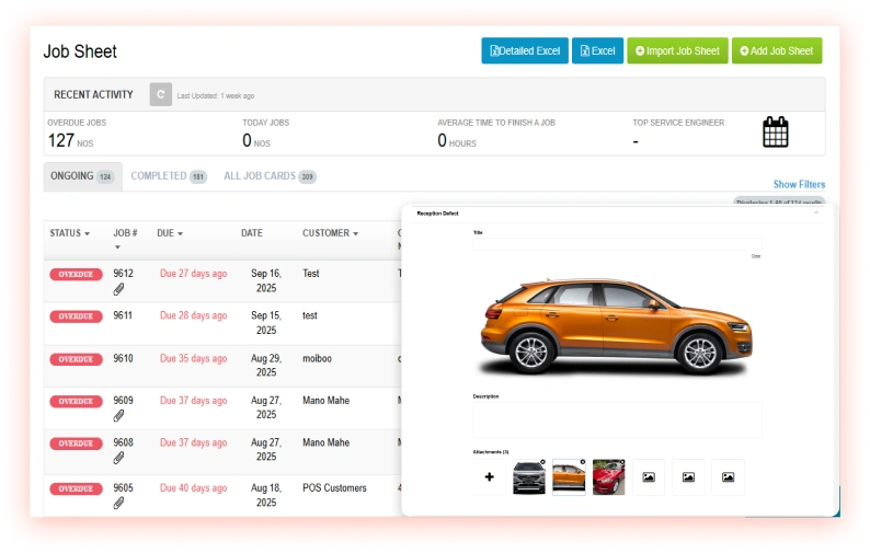 Job Card Interface