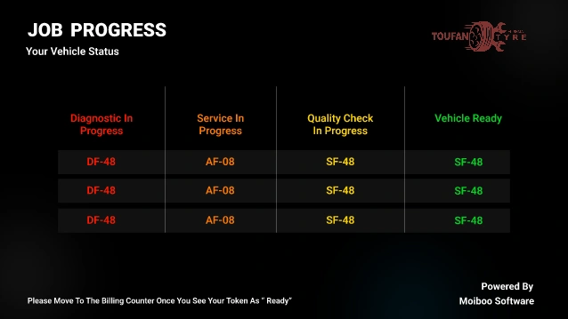 Job Card Interface